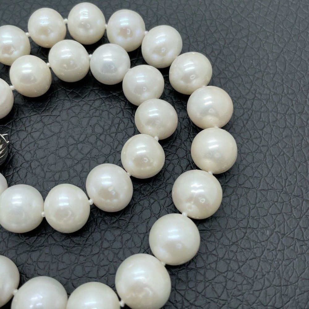 Imperial Pearls Necklace White 9.5 - 11.5mm Cultured Freshwater Sterling Silver - Picture 9 of 9